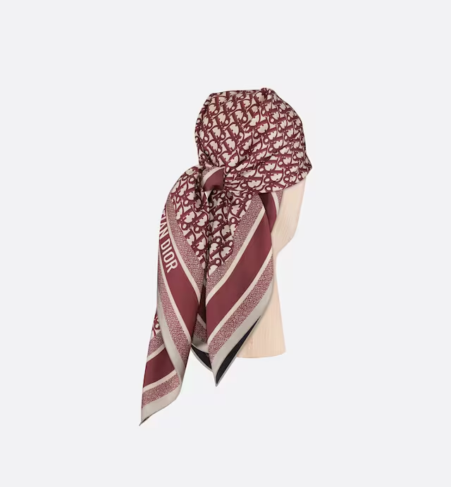 DIOR OBLIQUE DIORTWIN 90 SQUARE SCARF